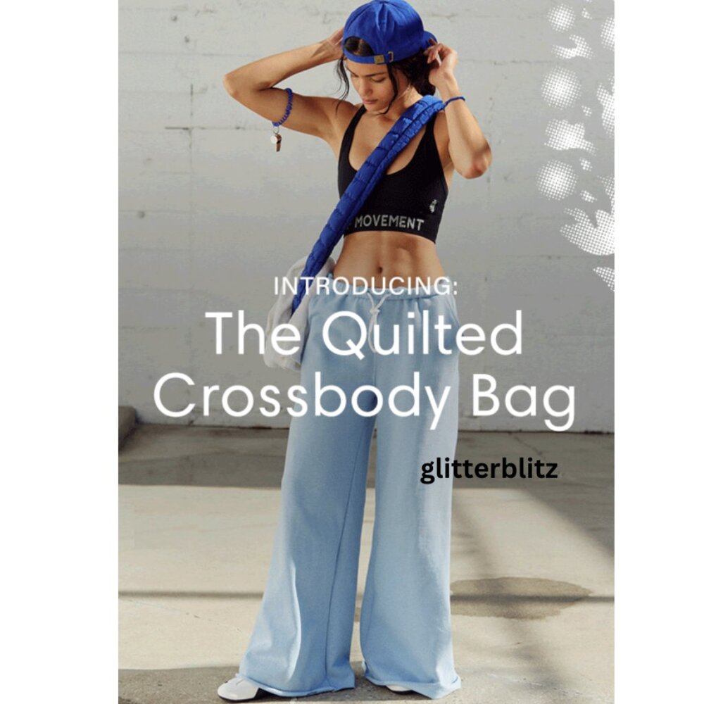 Free People Mini Carryall Sling Bag - Quilted Carryall Athletic Blue - Picture 2 of 12